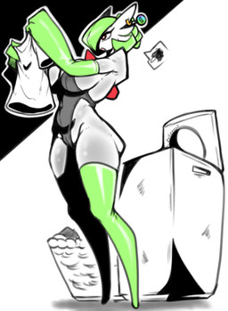 appliance armwear breasts clothing ear_piercing ear_ring female fingers green_armwear green_clothing green_hair green_legwear hair laundry_basket laundry_machine legwear mature_female mature_humanoid not_furry piercing red_eyes ring_piercing shirt solo standing topwear washing_machine white_body white_skin zzvinniezz nintendo pokemon gardevoir generation_3_pokemon humanoid mammal pokemon_(species) 2025 absurd_res colored digital_drawing_(artwork) digital_media_(artwork) hi_res