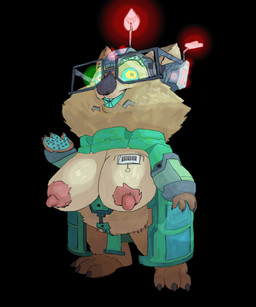 antenna_wire anthro barcode barcode_tattoo belly big_breasts breasts drone dronification erect_nipples eyewear female glasses glowing glowing_eyes huge_breasts mind_control modification mostly_nude nipples robotization shortstack submissive submissive_anthro submissive_female tattoo tech_control thick_thighs smagadoodle disney zootopia dr._fuzzby mammal marsupial absurd_res hi_res