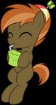 brown_body clothing controller drinking drinking_straw eyes_closed feral game_controller hair hat headgear headwear juice_box male open_mouth orange_hair orange_tail propeller_hat simple_background solo tail transparent_background young young_feral pestil friendship_is_magic hasbro my_little_pony button_mash_(mlp) earth_pony equid equine horse mammal pony 2021 alpha_channel digital_media_(artwork) hi_res