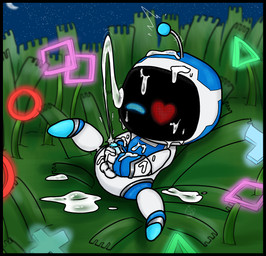 antennae_(anatomy) balls black_border blue_eyes bodily_fluids border butt cum cum_on_face cumshot ejaculation erection featureless_butt genital_fluids genitals grass grass_field heart_eyes heart_symbol humanoid_genitalia humanoid_penis machine male masturbation monobutt mouthless not_furry nude one_eye_closed orgasm outside penile penile_masturbation penis plant playstation_button_symbol screen screen_face sky solo spread_legs spreading two-handed_masturbation white_body wink conditional_dnp muffinlewds astro_bot_(series) playstation sony_corporation sony_interactive_entertainment astro_(astro_bot) bot_(astro_bot) humanoid robot robot_humanoid digital_drawing_(artwork) digital_media_(artwork) hi_res