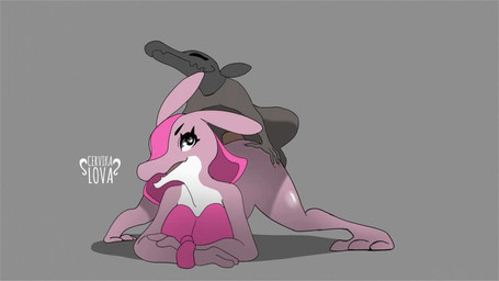 all_fours anthro anthro_on_feral anthro_penetrated anus ass_up balls bestiality big_balls big_breasts big_penis bodily_fluids breasts clitoris cum cum_drip cum_from_vagina cum_in_vagina cum_inside cum_pool cum_pooling dripping duo ejaculation female female_penetrated feral feral_penetrating feral_penetrating_anthro from_behind_position fucked_silly genital_fluids genitals grey_background happy happy_sex heart_eyes heart_symbol huge_penis interspecies jack-o'_pose larger_female larger_penetrated leaking_cum looking_pleasured male male/female male_penetrating male_penetrating_anthro male_penetrating_female orgasm palphilia penetration penile penile_penetration penis penis_in_vagina perching_position pink_body pokephilia pose sex simple_background size_difference small_but_hung smaller_male spread_legs spreading tail throbbing throbbing_balls tongue vaginal vaginal_fluids vaginal_penetration vulva cervikalova nintendo palworld pocketpair pokemon generation_7_pokemon lovander pal_(species) pokemon_(species) reptile salandit scalie animated crossover long_playtime no_sound video widescreen