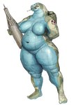 aircraft anthro belly breasts featureless_crotch female holding_object holding_weapon machine mi-24 missile_launcher navel nipples nude overweight overweight_anthro overweight_female polish_air_force_checkerboard simple_background solo standing vehicle weapon white_background cettus yeka_(cettus) aircraft_humanoid living_aircraft living_machine living_vehicle 2022 hi_res