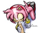 accessory anthro blush bodily_fluids butt clothing cum cum_on_face duo erection eyes_closed female first_person_view footwear genital_fluids genitals gloves green_eyes hair hair_accessory hairband handjob handwear human_on_anthro interspecies licking male male/female male_pov multicolored_body open_mouth open_smile oral penile penis penis_lick pink_body pink_hair sex shoes smile tan_body text tongue tongue_out two_tone_body rockthebull sega sonic_the_hedgehog_(series) amy_rose eulipotyphlan hedgehog human mammal 2025