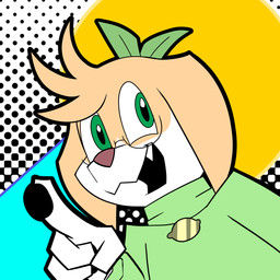 abstract_background anthro black_pawpads clothing collar_tag countershade_face countershading eyewear fangs fur gesture glasses green_clothing green_eyes green_shirt green_topwear hand_gesture looking_at_viewer male open_mouth pawpads pointing shirt smile solo tan_body tan_fur teeth topwear white_body white_fur pembrokewkorgi lemony beagle canid canine canis domestic_dog hunting_dog mammal scent_hound 1:1 half-length_portrait hi_res portrait