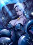 big_breasts breasts bubble fangs female glowing glowing_eyes green_eyes group hair jewelry looking_at_viewer navel necklace open_mouth pseudo_clothing red_eyes split_form teeth tentacles underwater water white_hair angelbreed disney the_little_mermaid_(1989) flotsam_(disney) jetsam_(disney) ursula_(disney) animal_humanoid cecaelia cephalopod cephalopod_humanoid coleoid eel fish humanoid hybrid marine marine_humanoid merfolk mollusk mollusk_humanoid moray_eel octopodiform 2016 hi_res