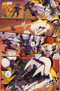 anthro anthro_pred baseball_cap beard begging black_tongue blue_clothing bodily_fluids body_hair boots brown_stripes chest_hair clothed clothing clothing_grab confusion covered_eyes dialogue drooling duo extreme_size_difference facial_hair fangs fist footwear fur glare hat headgear headwear holding_clothing holding_hat holding_headgear holding_headwear holding_object human_prey imminent_vore licking licking_lips licking_own_lips logo male male/male male_pred male_prey nipples open_mouth oral_vore pecs running_away saliva scared sharp_teeth shoes size_difference small_prey snack speech_bubble stripes struggling struggling_prey teeth text tongue tongue_out unwilling_prey uvula vore wizard_hat yellow_body yellow_fur molnyshko christopher_(chris_the_paintmancer) michael_(sleeping_saber) felid human mammal pantherine tiger artist_logo comic english_text hi_res