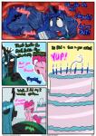 arthropod ball_gag blue_hair cake candle changeling comic cutie_mark dessert dialogue earth_pony english_text equid equine eyes_closed fangs feathered_wings feathers female feral food friendship_is_magic gag group hair hasbro horn horse internal long_hair mammal my_little_pony mythological_creature mythological_equine mythology open_mouth pink_hair pinkie_pie_(mlp) pony princess_luna_(mlp) queen_chrysalis_(mlp) shrabby teeth text url vore winged_unicorn wings