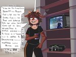 anthro female nerd solo speech_bubble text rumiiichn7 halo_(series) microsoft xbox xbox_game_studios deer mammal new_world_deer reindeer absurd_res english_text hi_res