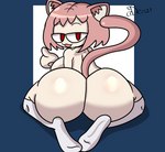 bedroom big_breasts big_butt breasts butt feet female hair huge_breasts looking_at_viewer nude nude_female nude_humanoid open_mouth pink_hair red_eyes simple_background solo thick_thighs wide_hips dezmine21 tsukihime type-moon neco-arc neco-arc_destiny animal_humanoid cat_humanoid felid felid_humanoid feline feline_humanoid humanoid mammal mammal_humanoid spirit hi_res