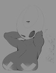 2_horns anthro big_breasts black_breasts blush bodily_fluids breast_rest breast_squish breasts cleavage clothed clothing female group hands_behind_head horn huge_breasts nipple_tape pasties raised_arms squish sweat tape wet unyin hollow_knight team_cherry hornet_(hollow_knight) iselda_(hollow_knight) the_knight_(hollow_knight) zote_(hollow_knight) animal_humanoid arthropod arthropod_humanoid humanoid insect insect_humanoid vessel_(species) digital_media_(artwork) hi_res monochrome sibling_(lore)