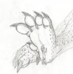 4_toes butt claws duo feet foot_fetish foot_focus foot_on_face macro micro nude paws plantigrade soles toe_claws toes redboi predator_(franchise) boi_(redboi) alien yautja graphite_(artwork) traditional_media_(artwork)