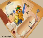 anthro anus bathing bathroom bathtub brown_body brown_fur butt_sniffing clothing detailed_background duo fur genitals humanoid_genitalia humanoid_penis interspecies male male/male nude penis red_nose romantic romantic_couple shower sniffing undressing water yellow_body yellow_fur catsnbriefs cedamuc1 oiruse nintendo warioware dribble_(warioware) spitz_(warioware) canid canine canis domestic_cat domestic_dog felid feline felis mammal animated hi_res loop short_playtime slideshow