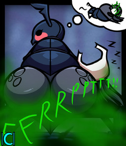 ambiguous_gender antennae_(anatomy) anthro bench big_butt biped black_border blurred_background blush blush_stickers body_worship border bottom_heavy butt butt_focus butt_worship cloak clothing daydream dot_eyes duo exoskeleton fantasizing fart fart_cloud fart_fetish farting_on_another featureless_feet feet female female/ambiguous female_focus green_fart_cloud huge_butt huge_hips larger_anthro larger_female leaning_on_another logo looking_back on_bench onomatopoeia overweight overweight_anthro overweight_female rear_view simple_eyes sitting sitting_on_bench size_difference sleeping sleeping_on_another smaller_ambiguous smaller_humanoid sound_effects spots spotted_butt text thought_bubble vowelless vowelless_sound_effect weight_difference wide_hips zzz iclankeri hollow_knight_(franchise) team_cherry bretta_(hollow_knight) the_knight_(hollow_knight) arthropod beetle humanoid insect vessel_(species) 2023 artist_logo digital_media_(artwork)