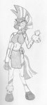 alternate_universe anthro biped clothed clothing female jewelry mohawk solo stripes reddragonkan friendship_is_magic hasbro my_little_pony zecora_(mlp) equid equine mammal zebra graphite_(artwork) monochrome traditional_media_(artwork)