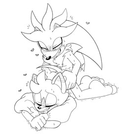 anal anal_penetration anthro ass_up blush bodily_fluids chest_tuft drooling duo ear_blush eyes_closed fangs heart_symbol hug hugging_object hugging_pillow looking_pleasured male male/male penetration pillow quills_(anatomy) saliva sweaty_sex tail tail_motion tailwag teeth thrusting tremble_spikes tuft shenadical sega sonic_the_hedgehog_(series) the_murder_of_sonic_the_hedgehog barry_(sonic) silver_the_hedgehog eulipotyphlan hedgehog macropod mammal marsupial quokka hi_res monochrome