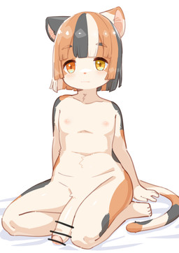 anthro bangs big_penis blush eyebrow_through_hair eyebrows feet flaccid fur genitals hair kemono male multicolored_body multicolored_ears multicolored_fur multicolored_hair multicolored_tail nipples nude orange_eyes penis piercing simple_background sitting small_but_hung smile solo tail translucent translucent_hair white_background young young_anthro young_male 848siba calico_cat domestic_cat felid feline felis mammal absurd_res censored digital_media_(artwork) hi_res shaded