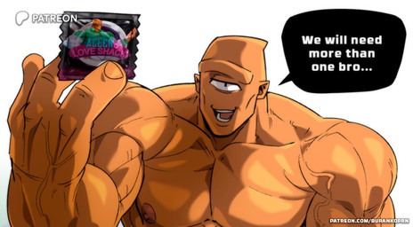 1_eye 3_fingers biceps condom condom_wrapper fingers male muscular muscular_humanoid muscular_male nipples orange_body orange_skin pecs sexual_barrier_device solo text vein veiny_muscles buranko image_comics invincible_(image_comics) allen_the_alien alien alien_humanoid humanoid unopan english_text url