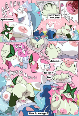 animal_noises animal_noises_while_talking anthro anus areola big_breasts biped blue_body bodily_fluids breast_grab breasts brown_body brown_fur dialogue eyes_closed female female/female female_anthro fur genital_fluids genitals grey_hair hair hand_on_breast heart_symbol humanoid_genitalia humanoid_vulva improvised_sex_toy kissing legless long_hair looking_at_another looking_at_partner looking_pleasured lying mermaid_tail multicolored_body multicolored_fur nipples non-mammal_nipples nude nya on_back open_mouth penetration pink_areola pink_nipples pink_nose purring sex sex_toy speech_bubble spread_legs spreading tan_body tan_fur teeth text tongue tongue_out toying_partner two_tone_body two_tone_fur vaginal vaginal_fluids vaginal_penetration vulva water white_body fuf nintendo pokemon generation_7_pokemon generation_9_pokemon meowscarada pokemon_(species) primarina 2026 absurd_res comic english_text hi_res
