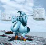 anthro big_breasts big_butt bouncing_breasts breasts butt clothing exercise female footwear footwear_only heels_only high_heels horn looking_back mostly_nude nipples non-mammal_breasts platform_footwear platform_heels shoes shoes_only solo squats tail weightlifting weights wobble workout leondraw mythology milfnir dragon mythological_creature mythological_scalie reptile scalie 3d_(artwork) 3d_animation animated digital_media_(artwork) low_res
