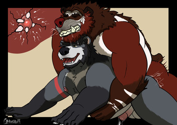 anal anal_impregnation anal_orgasm anal_penetration anthro anthro_on_anthro anthro_penetrated anthro_penetrating anthro_penetrating_anthro aroused aroused_by_another aroused_face aroused_male aroused_smile balls barazoku beard belly biceps big_belly big_muscles big_pecs black_beard black_body black_facial_hair black_fur black_hair black_sideburns bodily_fluids butt claws clenched_teeth cum cum_drip cum_dripping_from_penis cum_from_ass cum_from_penis cum_in_ass cum_inflated_belly cum_inflation cum_inside cum_on_another cum_on_another's_butt cum_on_butt cum_on_own_penis cum_on_partner cum_on_partner's_butt cum_on_penis cum_on_self cum_spurt cum_while_penetrated cumming_from_anal_sex cumming_from_penetration cumming_while_penetrating cumshot cumshot_in_ass doggystyle dominant dominant_anthro dominant_male double_cumshot dripping duo ejaculating_on_another ejaculating_on_self ejaculating_while_penetrating ejaculation ejaculation_while_penetrating erection erection_while_penetrated eyes_closed facial_hair fangs fangs_bared from_behind_position fur genital_fluids genitals grabbing_another grabbing_from_behind grabbing_partner grey_body grey_fur hair hands-free holding_another holding_from_behind holding_partner humping impregnation inflated_belly inflation larger_anthro larger_male looking_pleasured male male/male male_impregnation male_penetrated male_penetrating male_penetrating_male manhandling manly multi_cumshot muscular muscular_anthro muscular_arms muscular_male muscular_thighs nipples orgasm orgasm_face ovum pecs penetration penile penile_penetration penis penis_in_ass pink_penis pounding_ass pregnant pregnant_male red_body red_fur rough_sex sex sideburns simultaneous_orgasms size_difference smaller_anthro smaller_male sperm_cell submissive submissive_anthro submissive_male tail teeth thick_arms thick_thighs thrusting thrusting_forward tough_guy white_body white_fur berngruff krousser bear canid canine canis hybrid mammal ursine wolf absurd_res hi_res