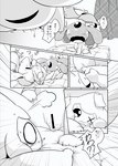 bed blush bodily_fluids censored duo empty_eyes female feral furniture generation_3_pokemon generation_4_pokemon genital_fluids genitals grabbing_hand hi_res japanese_text jirachi legendary_pokemon mesprit monochrome nettsuu nintendo pokemon pokemon_(species) pussy shocked sweat text translated vaginal_fluids