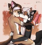 anthro cat_tail cheek_tuft duo facial_tuft fluffy fluffy_tail fox_tail frottage genitals kiss_on_lips kissing male male/male neck_tuft on_lap penile penis penis_kissing romantic romantic_couple sex sitting_on_lap tail tuft wet shtein crossa shiro_koyomi canid canine domestic_cat felid feline felis fox mammal hi_res