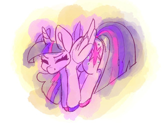 acting_like_a_cat eyes_closed female feral hidden_mouth hooves horn simple_background solo stretching wings leadhooves friendship_is_magic hasbro my_little_pony mythology twilight_sparkle_(mlp) equid equine mammal mythological_creature mythological_equine winged_unicorn hi_res