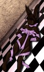 anthro barefoot biped breasts candy chocolate chocolate_bunny dessert feet female floor food ribbons solo tile tile_floor akira666 lagomorph leporid mammal rabbit 2013 hi_res