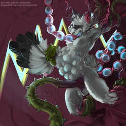 abdominal_bulge absorption_vore anthro balls belly big_belly black_nose blush carnivorous_plant corruption ear_penetration egg egg_in_ass egg_insertion feathered_tail feathers forced fur genitals horror_(expression) inside_mouth male oviposition ovipositor ovipositor_in_ass ovipositor_in_mouth penetration plant plant_pred plant_vore pleased_expression pregnant pregnant_anthro pregnant_male rape_play simple_background solo tail tentacle_ovipositor tentacles text three-quarter_view venus_flytrap vine_bondage vine_penetration vine_tentacles vinejob vines vore white_body white_fur yellow_eyes errokioslem hybrid 1:1 full-length_portrait hi_res portrait url