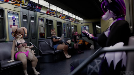 anthro bedroom_eyes blep blush dropping_object dropping_phone duo electronics female flashing flashing_breasts gynomorph interested intersex intersex/female looking_at_another narrowed_eyes one_eye_closed phone pose public_transportation reading seductive shocked small_waist tongue tongue_out train train_station vehicle wink itsjag blender_cycles fallenfox448 jag trixcoyote arflin_(species) canid canine canis coyote fox mammal raccoon_dog tanuki 2025 3d_(artwork) animated digital_media_(artwork) hi_res short_playtime sound tagme webm