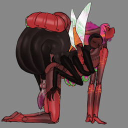 4_arms duo gynomorph hug hugging_another intersex intersex/intersex multi_arm multi_limb ovipositor_in_ass wings thecore34 the_common_(core34) tomo_(core34) animal_humanoid arthropod arthropod_humanoid humanoid insect insect_humanoid 1:1 hi_res