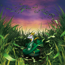 amazing_background ambiguous_gender detailed_background feral grass leaf nature plant red_eyes solo wind nintendo pokemon pokemon_tcg generation_5_pokemon pokemon_(species) reptile scalie serperior snake 1:1 detailed green_theme hi_res official_art