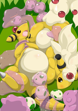 abdominal_bulge duo egg egg_insertion female feral forced genitals hair lying nude on_back open_mouth oviposition ovipositor penetration rape sex tentacle_penetration tentacle_sex tentacles translucent translucent_body translucent_tentacles vaginal vaginal_penetration vulva white_hair type nintendo pokemon ampharos ditto_(pokemon) generation_1_pokemon generation_2_pokemon generation_6_pokemon goo_creature mammal mega_ampharos mega_evolution pokemon_(species) 2015 absurd_res hi_res
