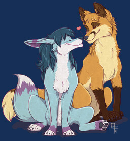 4_toes bangs black_claws blue_hair blue_nose blue_pawpads blue_tail cheek_tuft claws dipstick_tail duo facial_tuft feet female female_feral feral fluffy fluffy_tail fur hair heart_symbol larger_feral light logo long_hair looking_at_another looking_at_partner love male male/female male_feral markings multicolored_body multicolored_fur multicolored_tail nose_to_nose orange_body orange_fur orange_tail pawpads paws purple_inner_ear simple_background sitting size_difference smile smiling_at_another smiling_at_each_other tail tail_markings tan_body tan_fur tan_tail_tip toe_claws toes transparent_background tuft white_body white_fur white_tail_tip gaelfox clusts_(calistamonkey) tawny_(tawnyfox) canid canine fox mammal 2014 alpha_channel artist_logo colored digital_drawing_(artwork) digital_media_(artwork) english_description hi_res lighting shaded