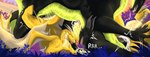 abdominal_bulge animal_genitalia black_body black_horn black_knot black_penis black_scales bodily_fluids cum cum_in_pussy cum_inside duo erection female feral genital_fluids genital_slit genitals green_body green_scales horn knot knotted_penis leg_grab male male/female penetration penis scales vaginal vaginal_penetration ventral_scales yellow_body yellow_scales sunhawk12 mythology dragon mythological_creature mythological_scalie scalie hi_res