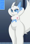 anthro anthro_penetrated breast_grab breast_play breasts dildo female female_penetrated genitals hand_on_breast impregnation nipples penetration pussy sex_toy small_breasts solo tail vaginal vaginal_penetration milkis2000 nintendo pokemon generation_3_pokemon pokemon_(species) shiny_pokemon zangoose animated censored short_playtime