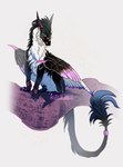 blue_claws claws feathered_wings feathers feral fur male pink_body pink_feathers plant quadruped solo tail tail_tuft tree tuft wings melodyofforest mythology dragon furred_dragon furred_scalie mythological_creature mythological_scalie scalie