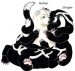 cuddling duo male multi_limb paws polydactyly strega strega_(character) bear long_taur mammal mammal_taur mustelid mustelid_taur polar_bear taur ursine