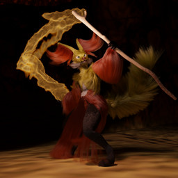 ambiguous_gender anthro black_body black_fur blue_eyes fire fur holding_object red_body red_fur solo staff tail white_body white_fur yellow_body yellow_fur doublestuffed doublestuffed_(modeler) nintendo pokemon delphox generation_6_pokemon pokemon_(species) 1:1 3d_(artwork) absurd_res blender_(artwork) digital_media_(artwork) hi_res