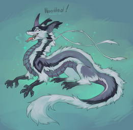 claws feet feral front_view fur horn simple_background sitting smile solo tail toes tongue whiskers hioshiru mythology hioshiru_(character) dragon mythological_creature mythological_scalie scalie 2025 digital_drawing_(artwork) digital_media_(artwork)
