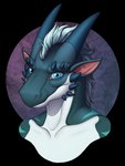 blue_eyes horn smile solo jewel-thief mythology valphenn dragon mythological_creature mythological_scalie scalie 2020 alpha_channel digital_media_(artwork) headshot_portrait hi_res portrait