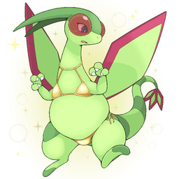 3_fingers ambiguous_gender belly bikini blush blush_lines bodily_fluids claws clothing feral finger_claws fingers gold_bikini green_body green_scales green_tail green_wings open_mouth red_eyes scales semi-anthro simple_background slightly_chubby slightly_chubby_ambiguous slightly_chubby_feral solo sweat sweatdrop swimwear tail two-piece_swimsuit white_background wings nak_anust golden_week nintendo pokemon flygon generation_3_pokemon pokemon_(species) 1:1 2026 full-length_portrait portrait