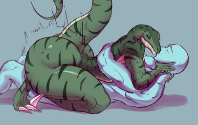 3_toes 5_fingers abs anthro anthro_penetrated big_butt butt cowgirl_position duo eyebrows eyes_closed feet female female_on_top female_penetrated fingers from_front_position hug human_on_anthro human_penetrating human_penetrating_anthro interspecies kissing male male/female male_penetrating male_penetrating_female motion_lines muscular muscular_male nude on_bottom on_top penetration raised_tail sex straddling tail thick_thighs toes vaginal vaginal_penetration wide_hips saidra dinosaur dromaeosaurid human mammal prehistoric_species reptile scalie theropod 2024 hi_res
