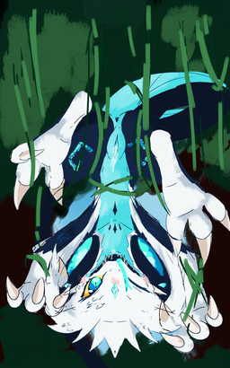 3_toes 4_fingers anthro blue_body blue_eyes blue_scales blush blush_lines bodily_fluids claws countershade_feet countershading cute_fangs dripping eyelashes fangs feet femboy finger_claws fingers foot_fetish foot_focus forked_tongue genital_fluids gloves_(marking) looking_at_viewer male markings one_eye_closed plant precum precum_drip precum_on_face precum_on_self pupils scales slit_pupils snake_hood solo tail teeth toe_claws toes tongue tongue_out upside_down vine_bondage vines white_body white_scales yellow_sclera shadowsoulful nintendo pokemon kalil_(shadowsoulful) arbok cobra generation_1_pokemon generation_7_pokemon hybrid hybrid_pokemon pokemon_(species) reptile salazzle scalie snake 2025 5:8 absurd_res colored_sketch hi_res sketch