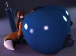 anthro big_breasts breast_expansion breasts expansion eyewear female hair huge_breasts hyper hyper_breasts inflation nipples nude simple_background smile solo anthroanim rubber_fox_lady canid canine fox mammal 3d_(artwork) 4:3 digital_media_(artwork)