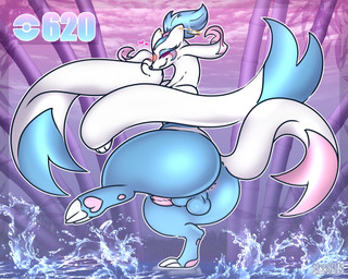 3_toes abstract_background animal_genitalia anus balls bamboo big_butt blue_hair blue_markings blush bottom_heavy butt claws ear_piercing ear_ring earrings_only feet femboy feral fur genitals hair huge_butt long_neck looking_at_viewer magenta_eyes male markings on_model one_leg_up pawpads paws penis piercing pink_markings presenting presenting_balls presenting_hindquarters presenting_penis raised_leg ring_piercing seductive sheath small_balls smug_face smug_grin solo splashing_water tail tapering_penis thick_thighs toe_claws toes top_knot water white_body white_fur wide_hips wingedwilly nintendo pokemon aki_(wingedwilly) generation_5_pokemon mienshao pokemon_(species) 2026 absurd_res hi_res signature