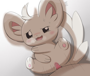 blush bodily_fluids chibi cum cum_in_vagina cum_inside duo female female_penetrated feral feral_on_feral feral_penetrated feral_penetrating feral_penetrating_feral fur genital_fluids genitals grey_background grey_body grey_fur legs_up lying male male/female male_penetrating male_penetrating_female on_back penetration penile penile_penetration penis penis_in_vagina sex simple_background spread_legs spreading sweat tapering_penis vaginal vaginal_penetration vulva young young_feral kimono_kemono nintendo pokemon generation_5_pokemon minccino pokemon_(species) 2020 signature