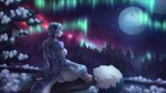 4_toes 5_fingers anthro aurora_(phenomenon) blue_eyes blue_hair blue_spots breasts butt choker feet female female_anthro fingers forest fur grey_body grey_fur hair jewelry leaning_on_hand markings moon multiple_moons nature nebula necklace night outside pawpads plant rear_view sitting sitting_on_ground sky snow solo spots spotted_body spotted_fur star starry_sky tail toes tree white_body white_fur maritola microsoft the_elder_scrolls m'ria_(maks_hunt) felid khajiit mammal pantherine snow_leopard 2025 digital_media_(artwork) hi_res