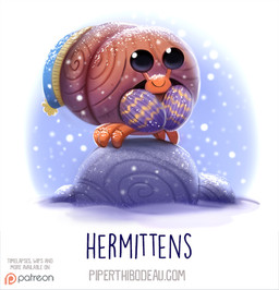 ambiguous_gender beady_eyes black_eyes clothing feral handwear hat headgear headwear humor mittens pun rock shell smile snow solo visual_pun winter piper_thibodeau aquatic arthropod crustacean decapod hermit_crab malacostracan digital_media_(artwork) digital_painting_(artwork) painting_(artwork)