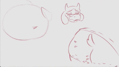 2_horns anthro belly belly_poke belly_squish big_belly big_butt bloated bodily_fluids butt cellulite clothing cutaway disembodied_hand drooling duo excessive_farts expression_cutaway eye_roll eyewear fangs fart fart_cloud fart_fetish female fur gassy glasses grey_background half-closed_eyes horn looking_pleasured mature_anthro mature_female narrowed_eyes navel overweight overweight_anthro overweight_female rectangular_glasses red_and_grey relieved saliva scut_tail short_tail simple_background solo_focus squish sweat sweaty_butt tail teeth gassipons sound_warning deltarune undertale_(series) toriel bovid caprine mammal 2026 2d_animation alternate_version_at_source animated monochrome short_playtime sketch sound video